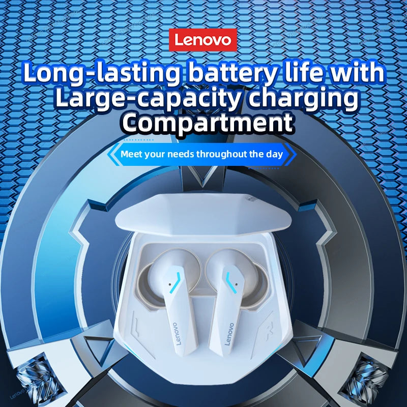Lenovo GM2 Pro – Fones Bluetooth 5.3 para Jogos, Baixa Latência, Modo Duplo, Chamadas HD e Microfone Integrado