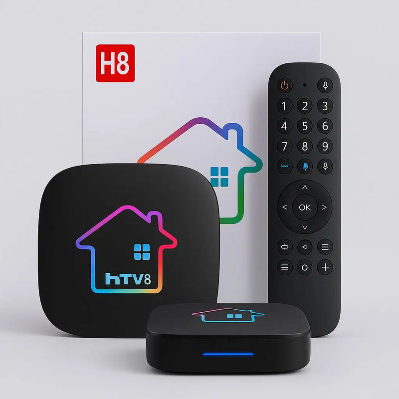 HTV 8 TV Box Android 11 - 4K, Controle por Voz, Wi-Fi Dual Band, Bluetooth 5.0
