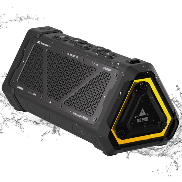 MLOVE P3 – Caixa de Som Bluetooth 5.3, 40W, Som Estéreo, IPX7 à Prova d’Água, Micro SD e Luz RGB