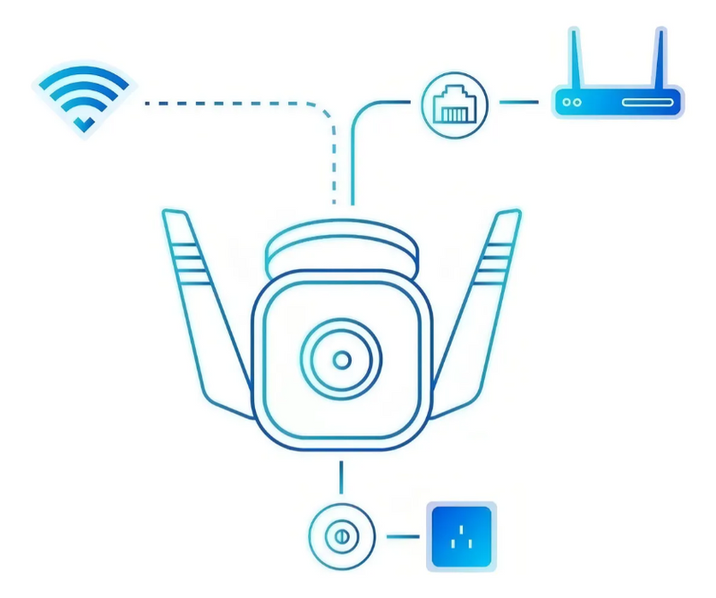 Câmera de segurança WiFi TP-Link Tapo C310 3mp Outdoor 2k 2,4 GHz Swivel 360 Night Vision de até 30 metros