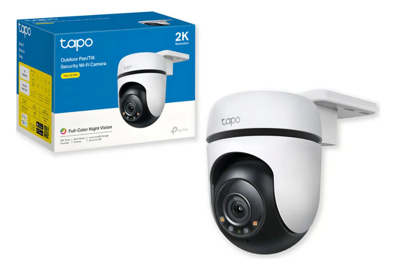 Câmera de segurança WiFi TP-Link Tapo C510w 3mp Outdoor 2k 2,4 GHz Swivel 360 Night Vision de até 30 metros