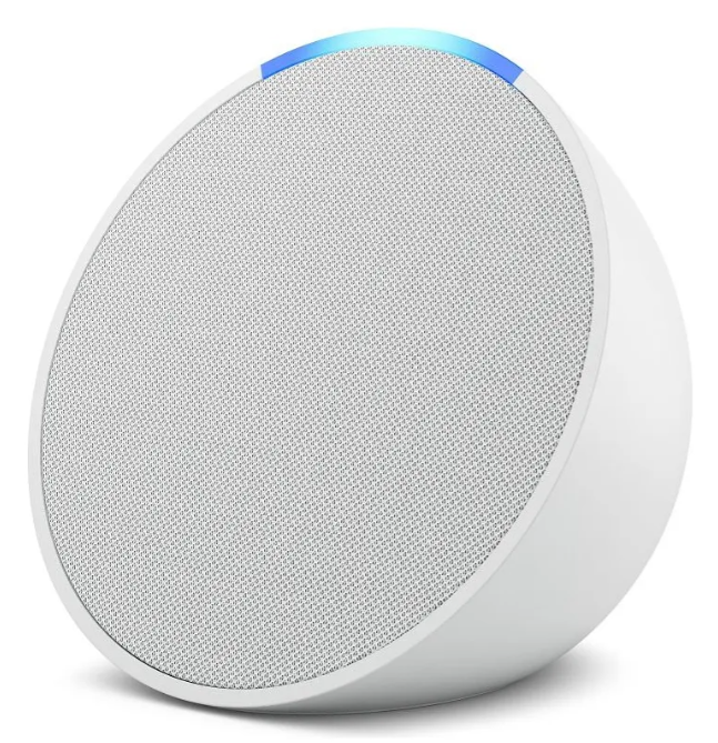 Echo Pop Smart speaker Amazon compacto com som envolvente e Alexa Cor Branca