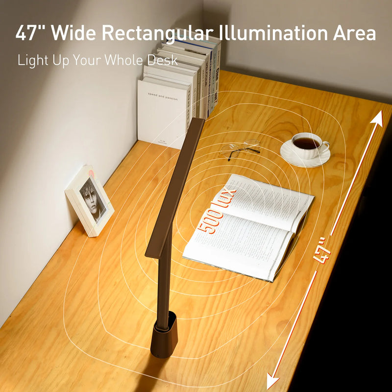 Baseus – Lâmpada de Mesa LED Inteligente, Proteção para os Olhos, Brilho Regulável, Dobrável e Luz Adaptativa