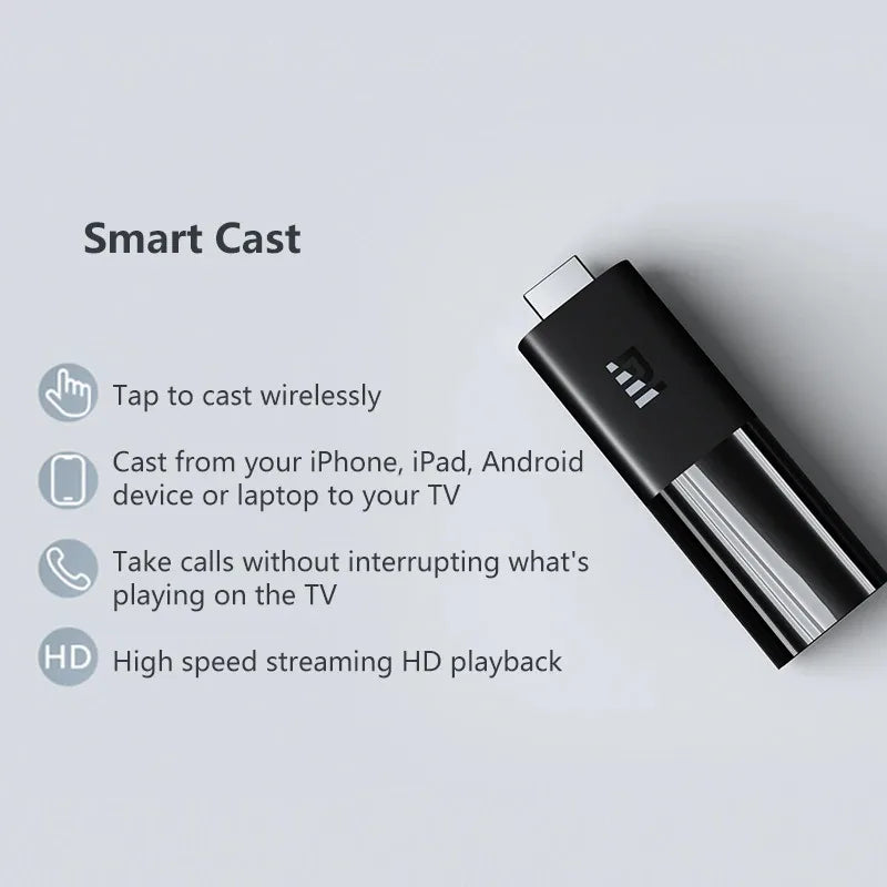 Xiaomi TV Stick – Android TV Full HD, HDR, Quad-Core, Bluetooth, Wi-Fi, 1GB+8GB e Suporte Google Assistente