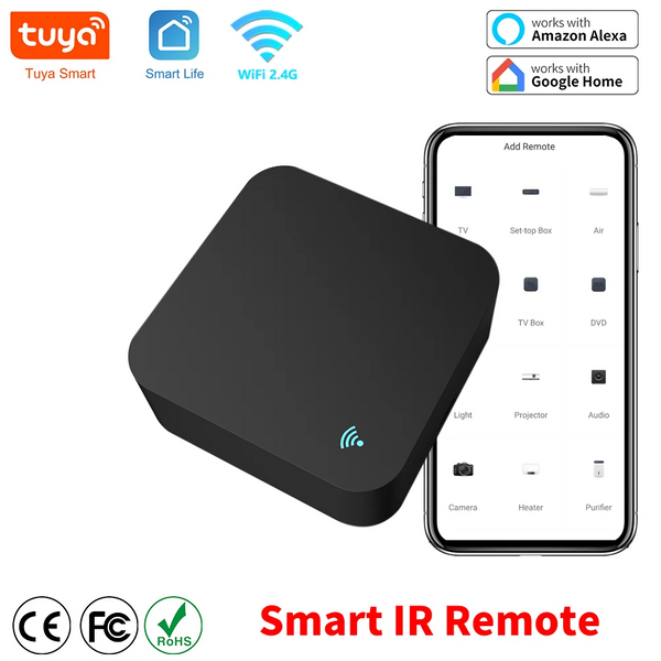 Tuya Smart IR – Controle Remoto Inteligente para Automação Residencial, Compatível com Alexa e Google Home