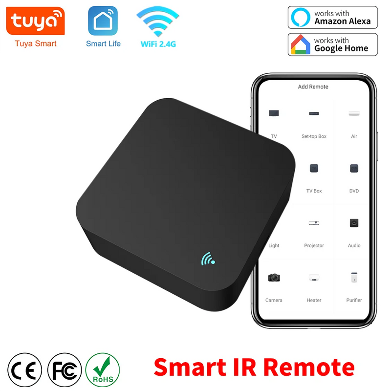 Tuya Smart IR – Controle Remoto Inteligente para Automação Residencial, Compatível com Alexa e Google Home