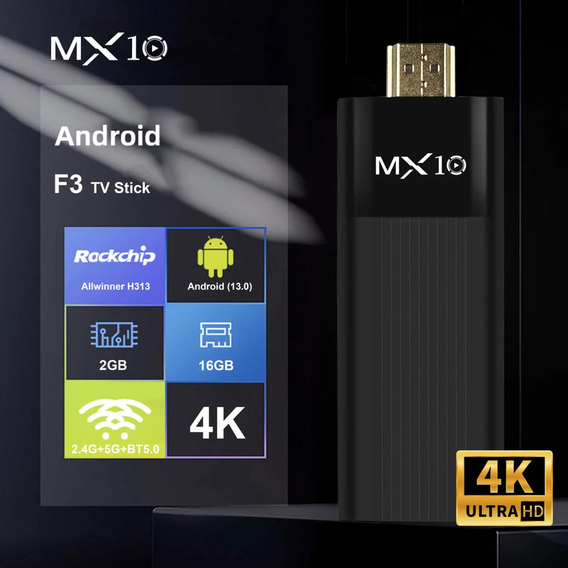 TV Stick MX10-F3 TV Stick 4K Android 11 / 2.4G&5G Wifi 2GB 16GB