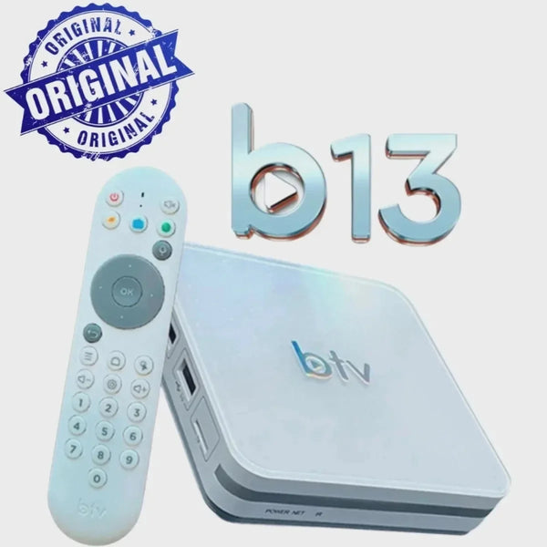 BTV B13 5G Android TV Box 4K – 16GB, 2GB RAM, Wi-Fi Dual Band e Controle por Voz | Android 11 – Branco