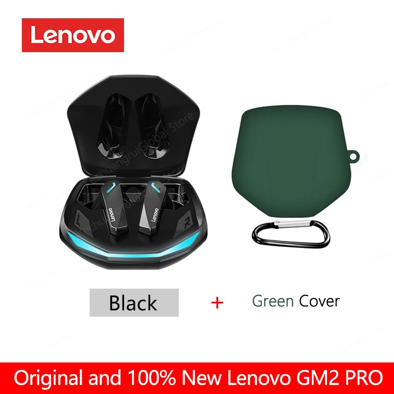 Lenovo GM2 Pro – Fones Bluetooth 5.3 para Jogos, Baixa Latência, Modo Duplo, Chamadas HD e Microfone Integrado