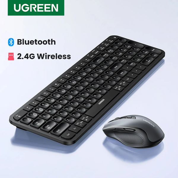 UGREEN – Teclado Bluetooth Sem Fio, Keycaps Multilíngue (Russo, Coreano e Inglês), Compatível com Laptop, MacBook, iPad, PC e Tablet