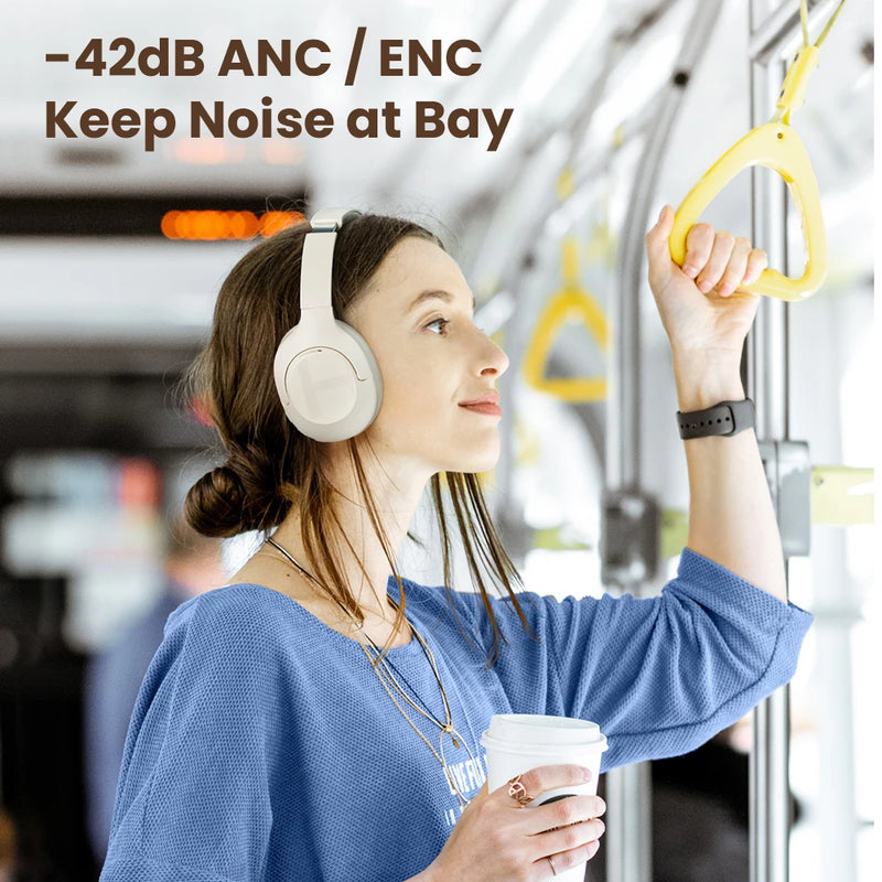 Haylou S35 ANC – Headset Bluetooth Over-Ear, ANC 42dB, Drivers Dinâmicos 40mm