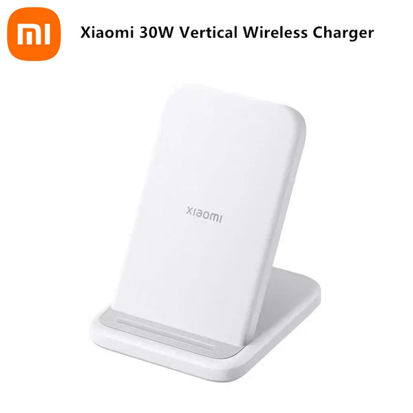 Xiaomi Mi Wireless Charger 30W – Carregador Sem Fio Vertical, Carregamento Rápido, Compatível com Xiaomi, Redmi e iPhone