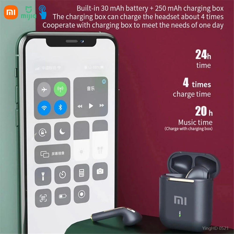Fone Xiaomi J18 Bluetooth com Cancelamento de Ruído Ativo e Microfone – Som Estéreo, Resistentes à Água