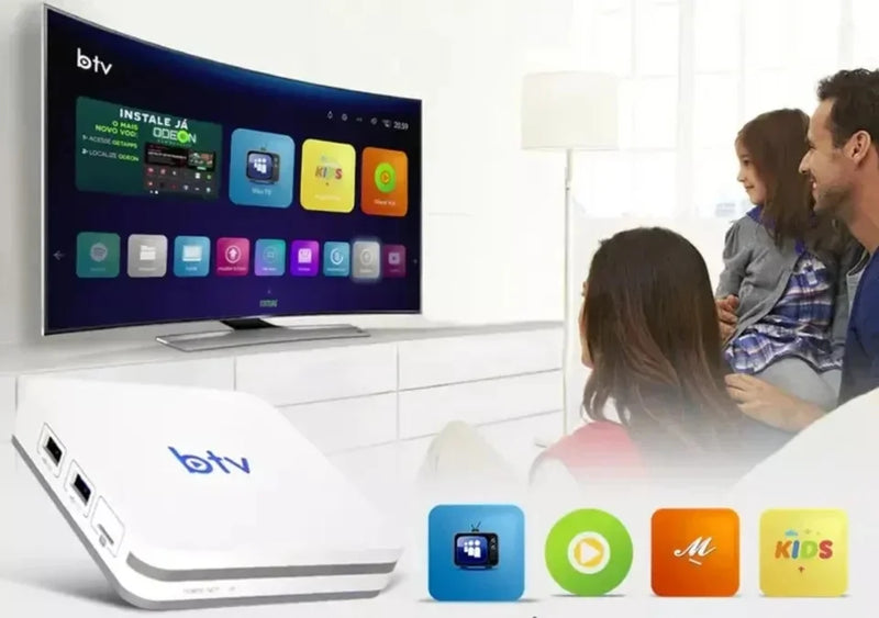 BTV B13 5G Android TV Box 4K – 16GB, 2GB RAM, Wi-Fi Dual Band e Controle por Voz | Android 11 – Branco