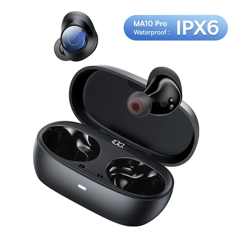 Baseus Bowie MA10 Pro – Fones Bluetooth ANC Híbrido 48dB, IPX6, 4 Microfones ENC