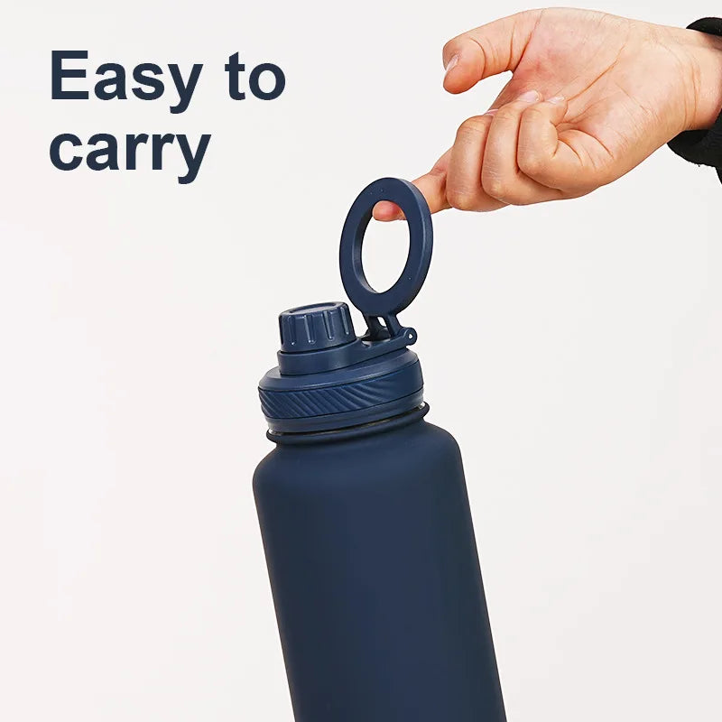 Garrafa Térmica PuraCool 1000ml Personalizável – Inox com Suporte Magnético para Celular MagSafe