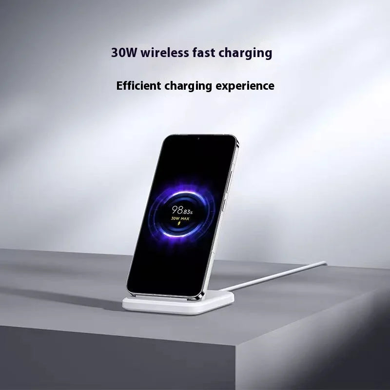 Xiaomi Mi Wireless Charger 30W – Carregador Sem Fio Vertical, Carregamento Rápido, Compatível com Xiaomi, Redmi e iPhone