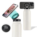 Garrafa Térmica Inox Ringo 2 em 1 – Isolamento 12h + Suporte Magnético para Celular 360°