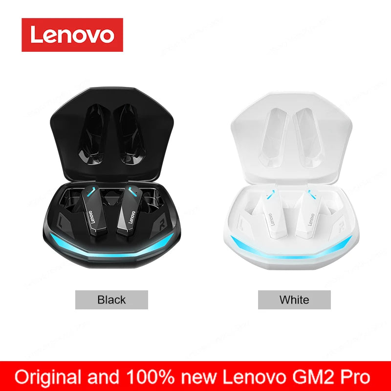 Lenovo GM2 Pro – Fones Bluetooth 5.3 para Jogos, Baixa Latência, Modo Duplo, Chamadas HD e Microfone Integrado