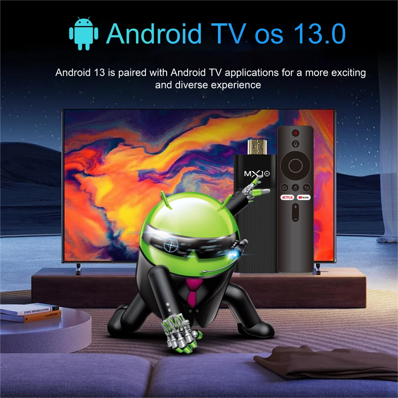 TV Stick MX10-F3 TV Stick 4K Android 11 / 2.4G&5G Wifi 2GB 16GB
