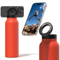 Garrafa Térmica Inox Ringo 2 em 1 – Isolamento 12h + Suporte Magnético para Celular 360°