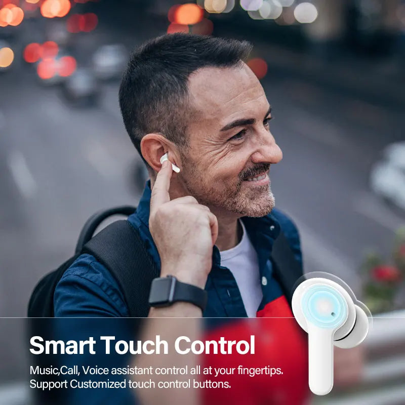 QCY T13 – Fones Bluetooth TWS, 4 Microfones ENC, Chamadas HD e Toque Inteligente
