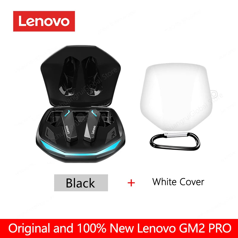 Lenovo GM2 Pro – Fones Bluetooth 5.3 para Jogos, Baixa Latência, Modo Duplo, Chamadas HD e Microfone Integrado