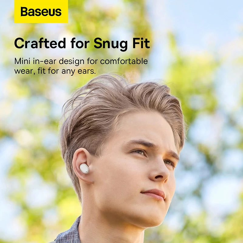 Baseus Bowie EZ10 – Fones Bluetooth 5.3, Som Hi-Fi, Baixa Latência 0,06s, Carga Rápida