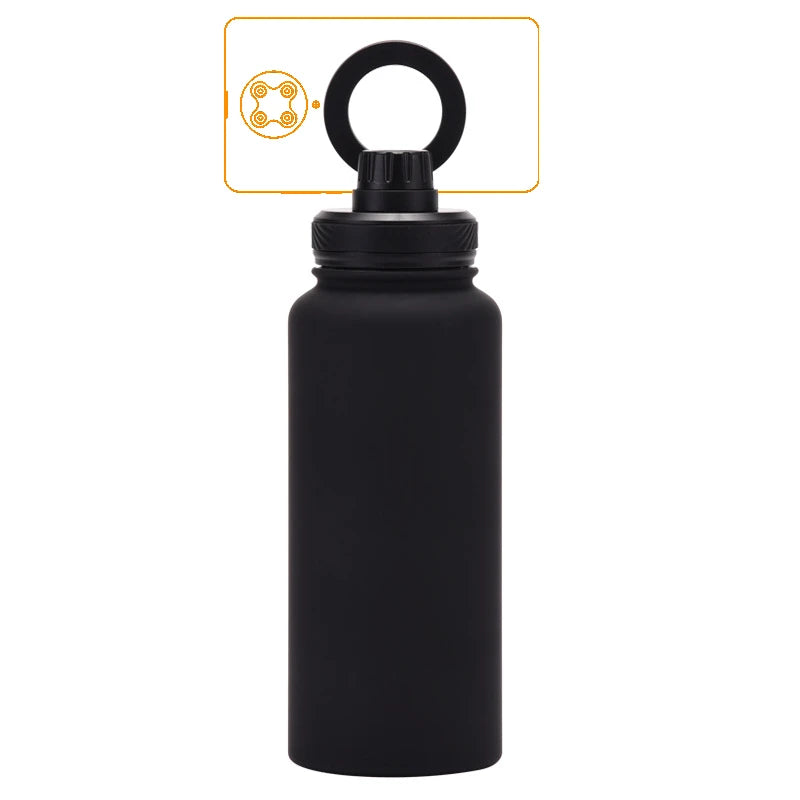 Garrafa Térmica PuraCool 1000ml Personalizável – Inox com Suporte Magnético para Celular MagSafe