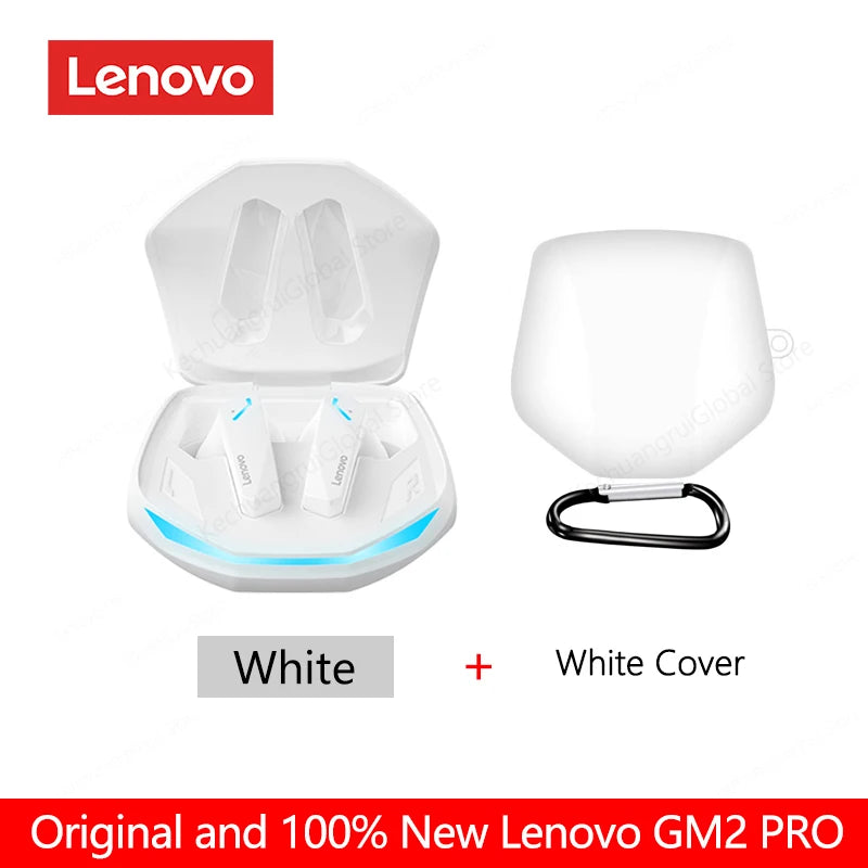 Lenovo GM2 Pro – Fones Bluetooth 5.3 para Jogos, Baixa Latência, Modo Duplo, Chamadas HD e Microfone Integrado