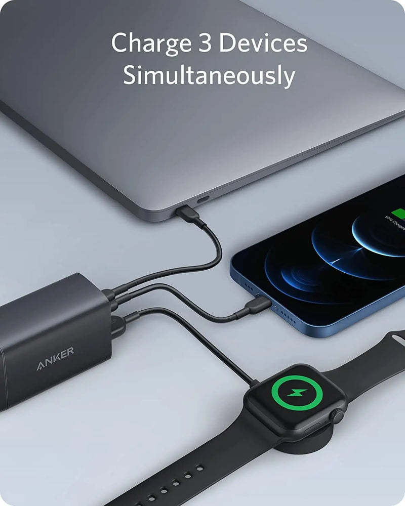 Anker GaN II 65W – Carregador Rápido Compacto PPS, USB-C e Dobrável