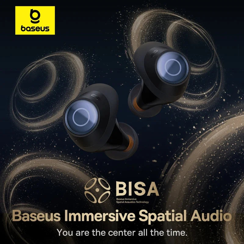 Baseus Bowie MA10 Pro – Fones Bluetooth ANC Híbrido 48dB, IPX6, 4 Microfones ENC